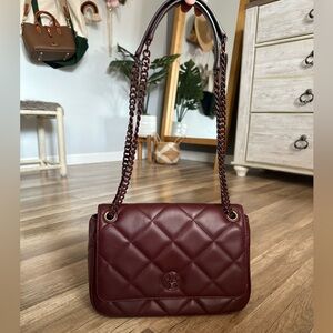 Tory Burch Willa Quilted Shoulder Bag 139279 Claret/639